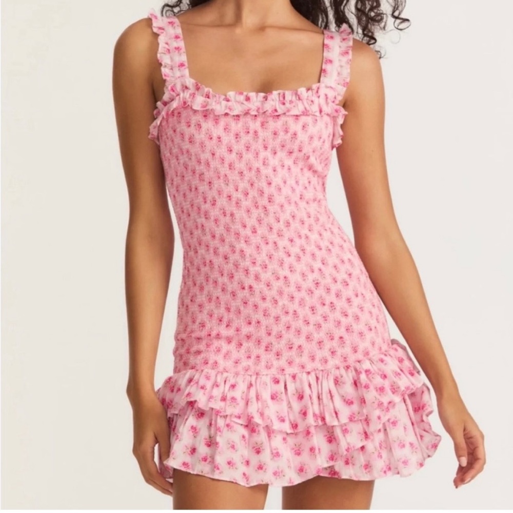 LoveShackFancy mini dress size XS, worn once, great condition!